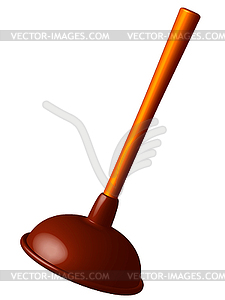 Toilet plunger - vector image