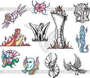 Miscellaneous Fantasy Designs - vector clipart