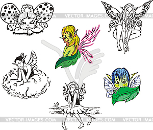 Girl fairies - vector image