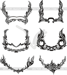 Set of wreaths - vector image