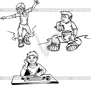 Boy cartoons - vector clip art