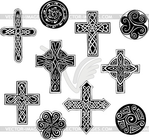 Celtic knot crosses and spirals - vector clip art