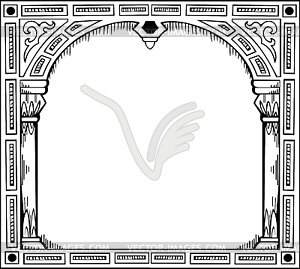 Frame in form of gate - vector clipart
