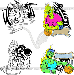 Sport monster template - vector clip art