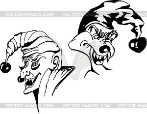 Spiteful jokers - vector clipart