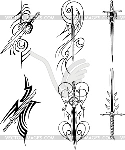 tribal dagger tattoo designs