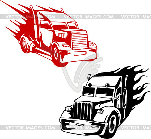 Truck flames - vector image