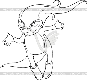 Flying fantastic creature - vector image