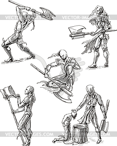 Executioner Sketches - vector clipart