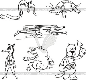 Animal Cartoons - vector image