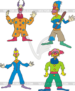 Funny Clowns - vector image