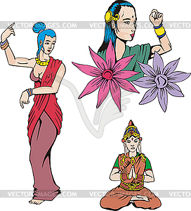 Indian Women - vector clipart