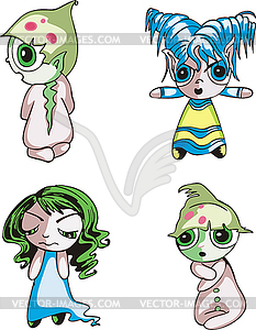 Funny kids - vector clip art