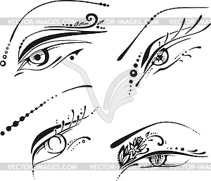 Stylized eyes - vector image