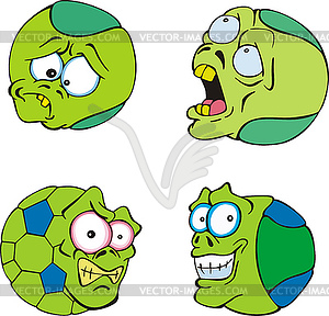 Ugly Green Balls - vector clip art