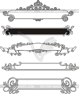 Slim decoration panels - vector clipart