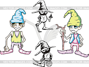 Funny Leprechauns - vector clip art