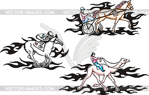 Hippodrome racing - vector clipart