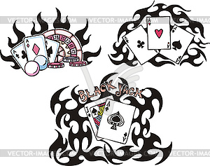 Gambling playing cards - vector EPS clipart