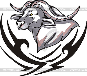 Buffalo tattoo - vector clipart