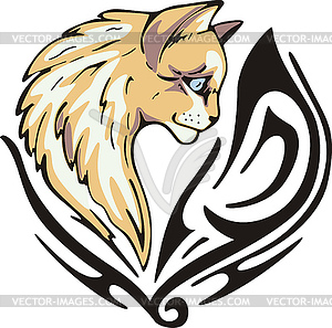 Cat tattoo - vector clipart