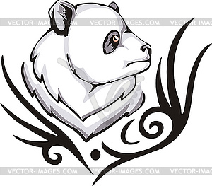 Panda tattoo - vector clip art