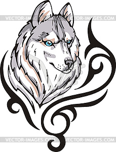 Wolf tattoo - vector image