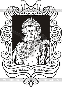 Portrait of Napoleon Bonaparte - vector clip art