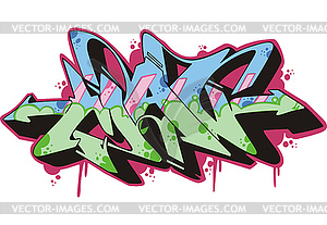 Graffito - man - vector image