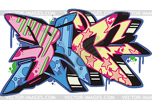 Graffito - pig - vector image