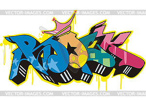Graffito - rock - vector clipart / vector image