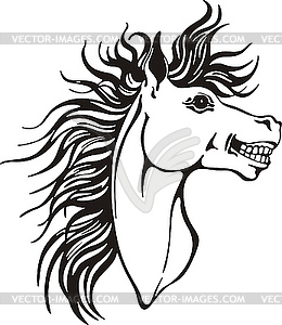 Голова лошади - векторное изображение клипарта