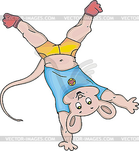 Mouse superhero cartoon - vector image