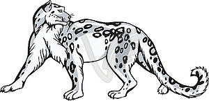 Snow leopard design - vector clipart