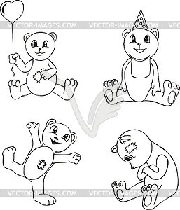 Teddy Bear Sketches - vector image