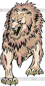 Terrible gnarling lion - vector clipart