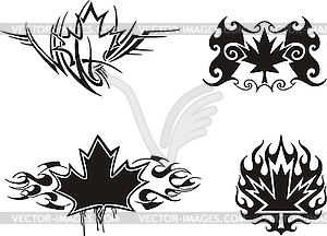 Maple Leaf Flames - vector image