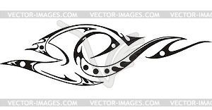 Tribal tattoo design - stylized bird - vector clipart