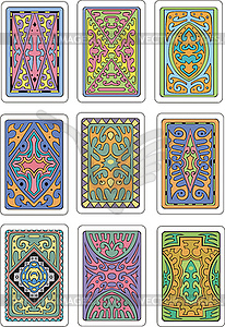 Backs of playing cards - vector image