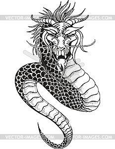 Chinese dragon serpent - vector image