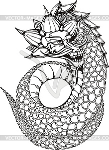 Oriental legless dragon - vector image