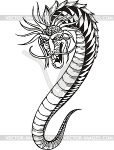 Oriental dragon worm - vector image