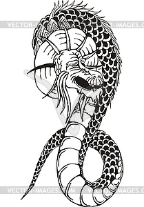Oriental dragon worm - vector clip art