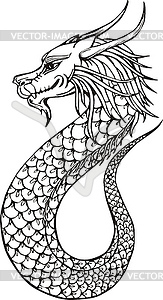 Милый восточный дракон - стоковое векторное изображение