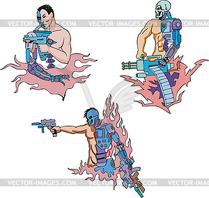 Cyborgs - vector image