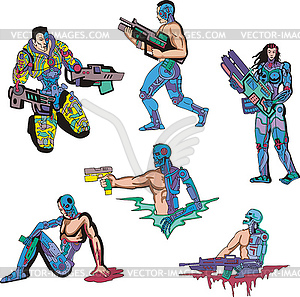 Cyborgs - vector image