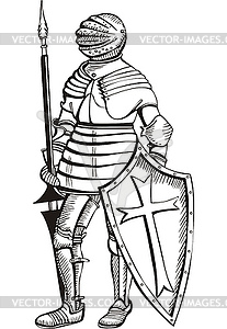 Medieval knight - vector clip art