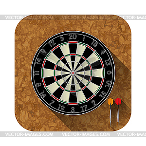 Dart board app icon - vector clip art