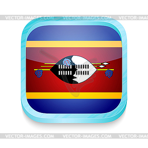 Умные кнопки телефона с флагом Свазиленде - изображение векторного клипарта