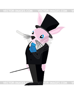Magic Rabbit - color vector clipart